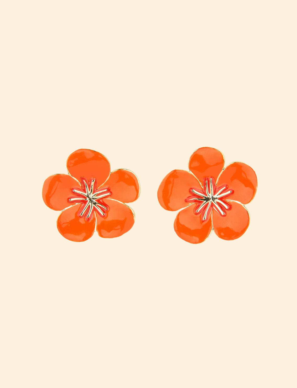 זוג עגילים צמודים Nasturtium
