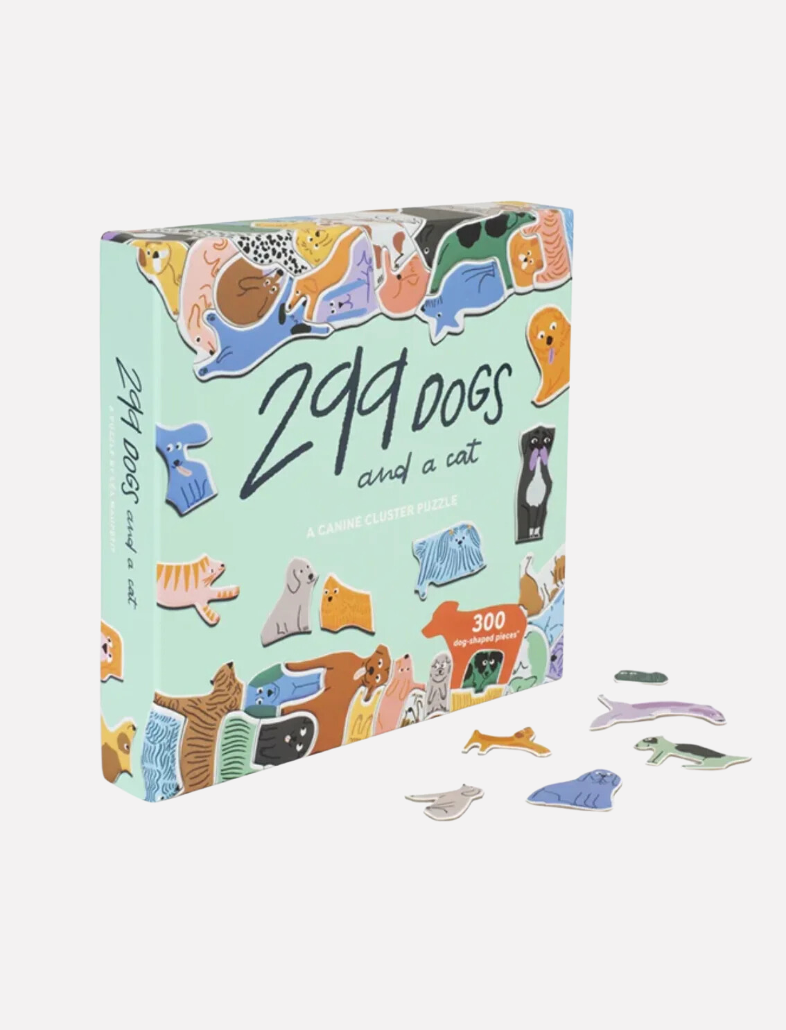 פאזל עגול 300 חלקים - 299 כלבים וחתול אחד