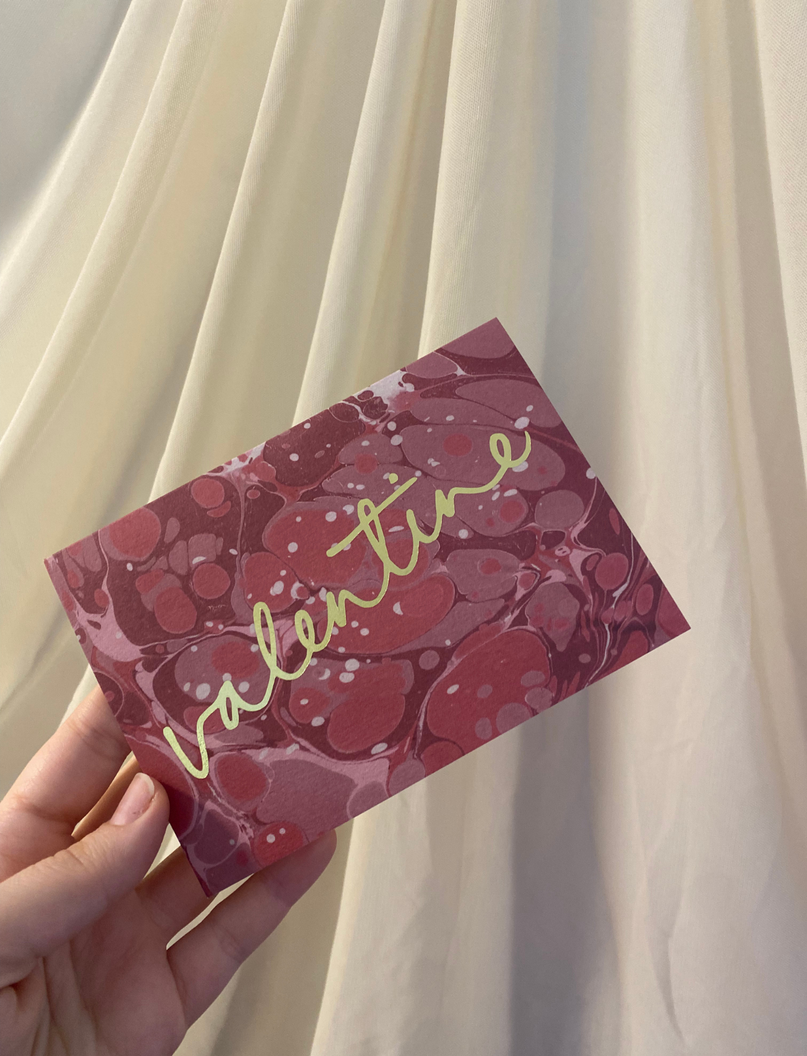 כרטיס ברכה Red Marble Valentine