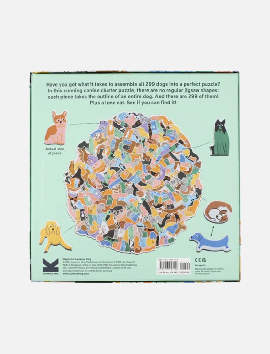 פאזל עגול 300 חלקים - 299 כלבים וחתול אחד