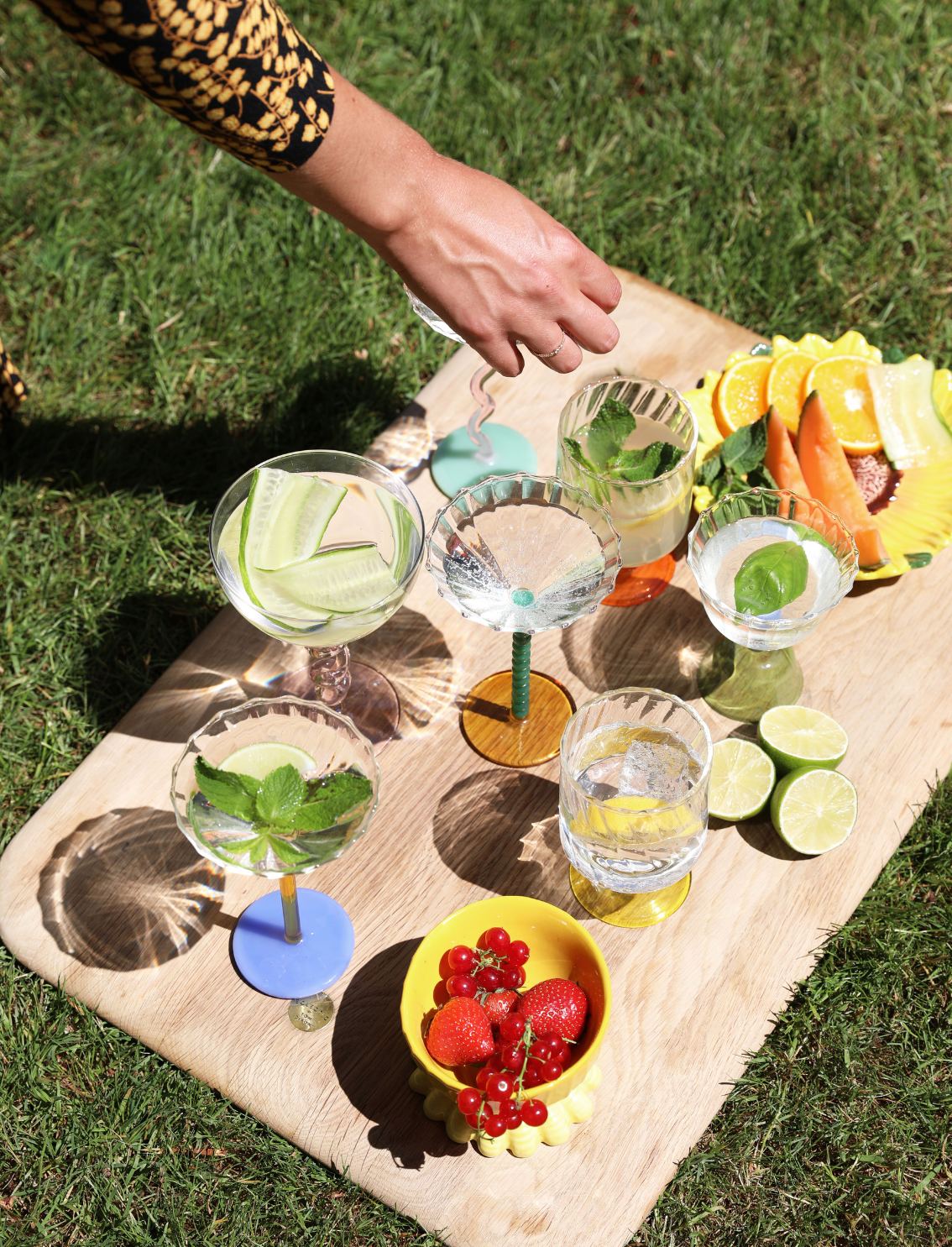 סט 2 כוסות Yellow Twirl