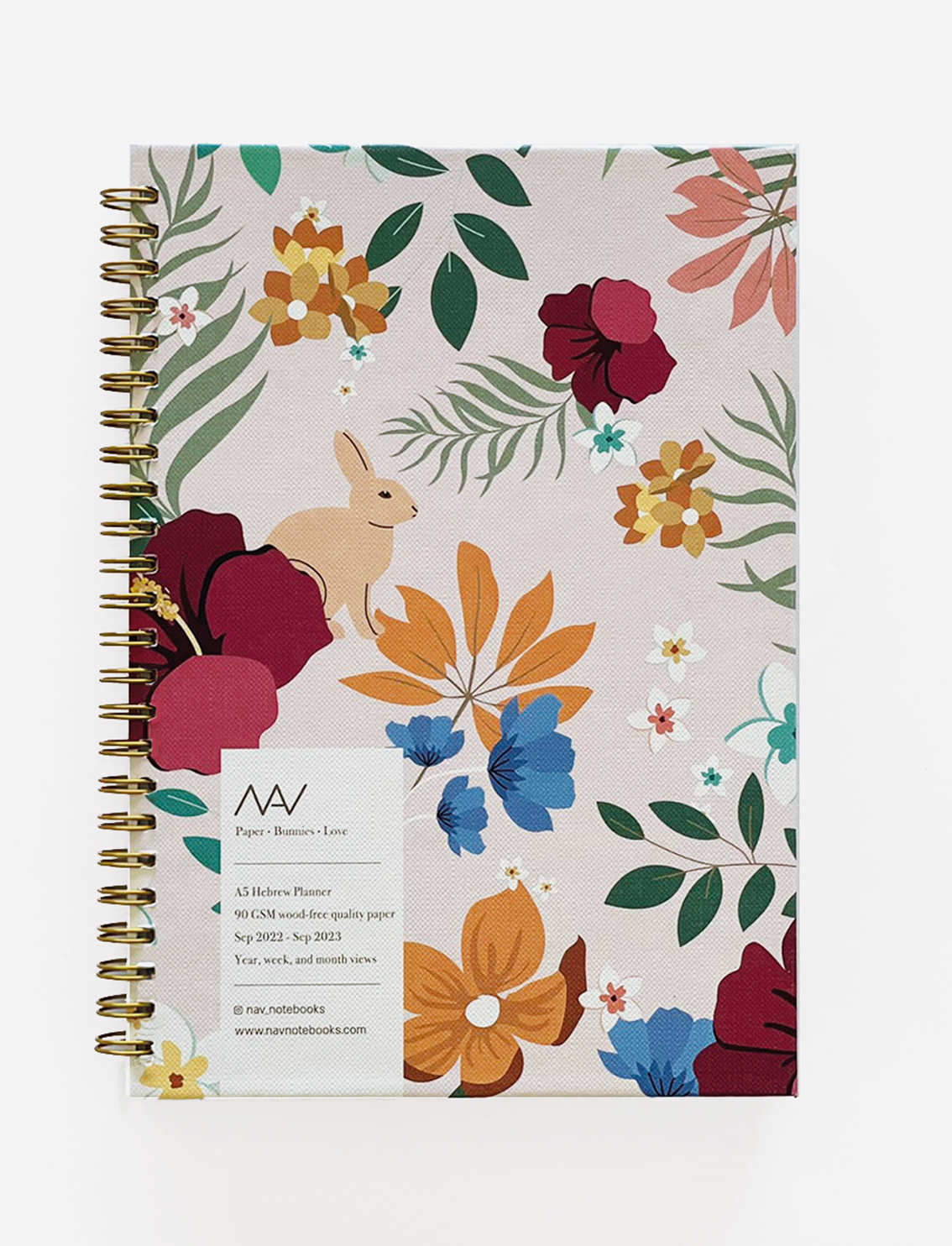פלאנר עברי 2022-2023 Peach Bunny