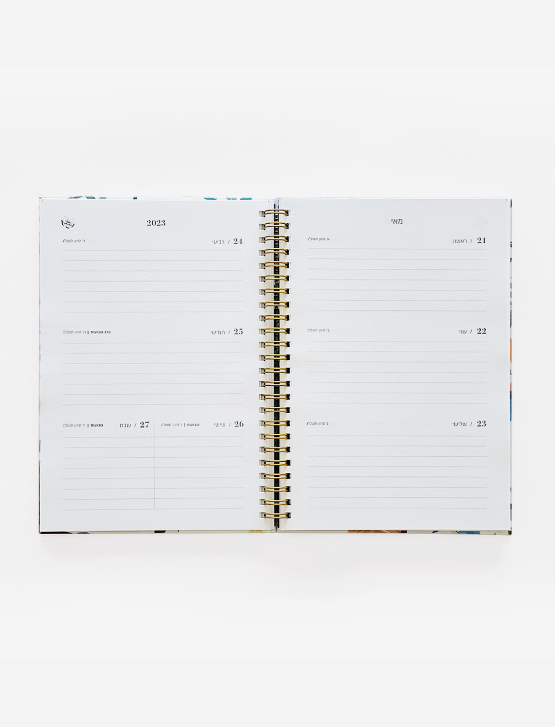 פלאנר עברי 2022-2023 Peach Bunny