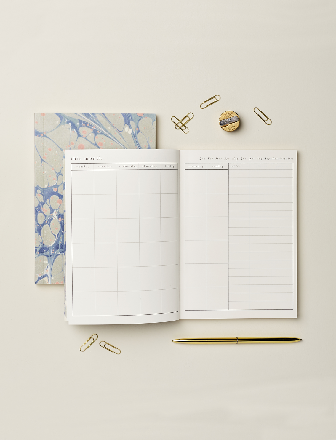 פלאנר שבועי Blue Marble A5