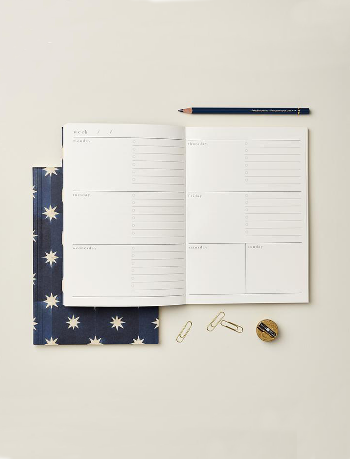 פלאנר שבועי Blue Nudes A5