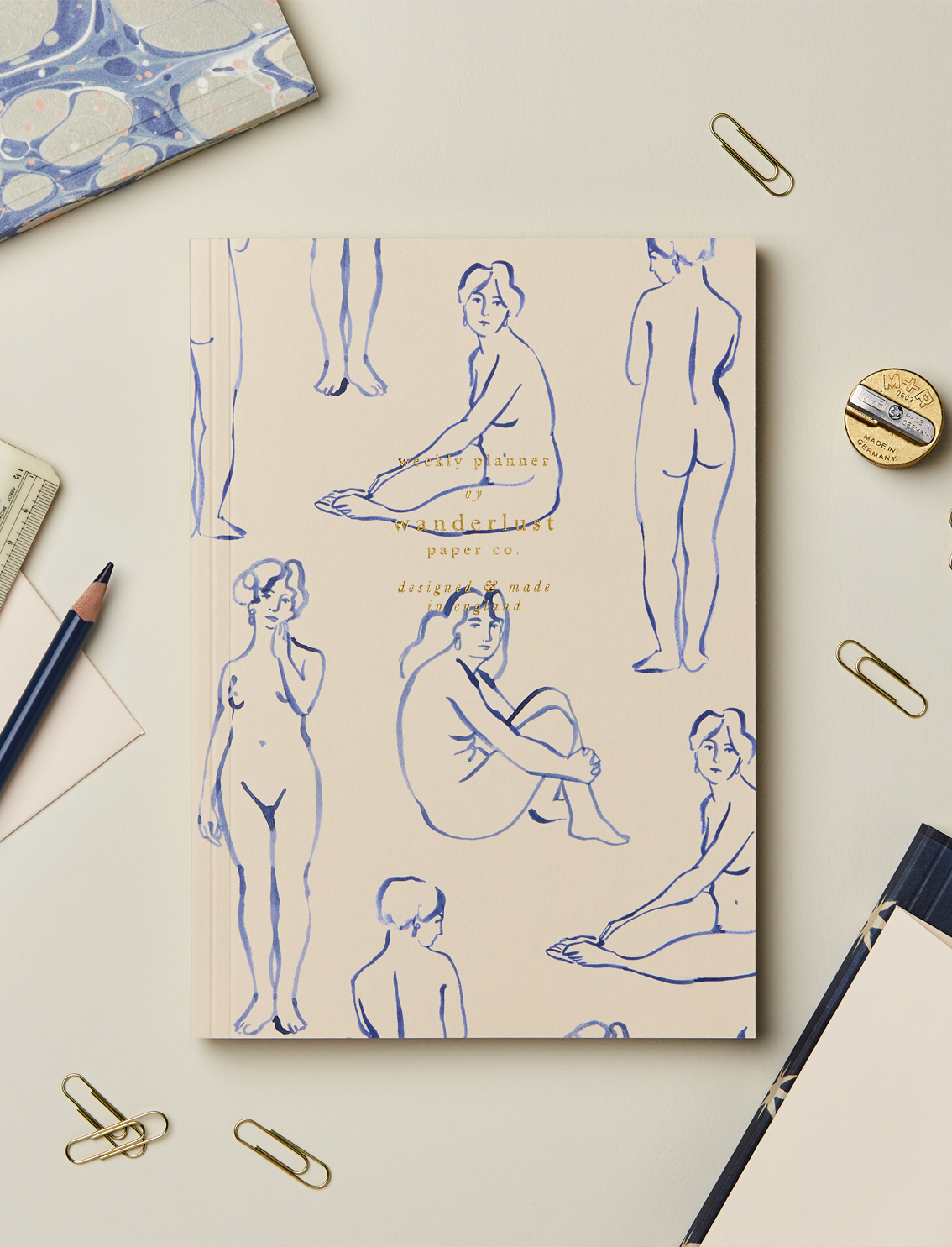 פלאנר שבועי Blue Nudes A5