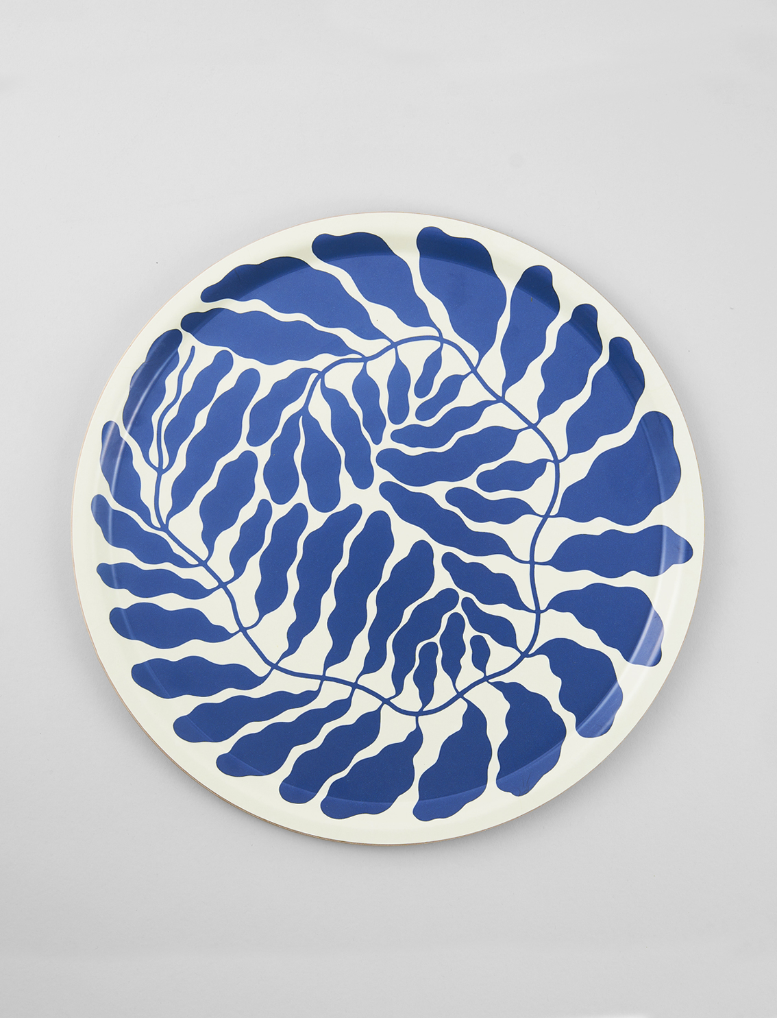 מגש עגול Blue Leaves