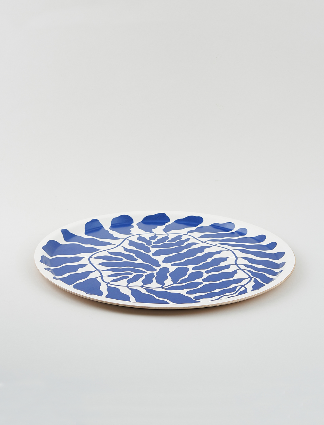 מגש עגול Blue Leaves