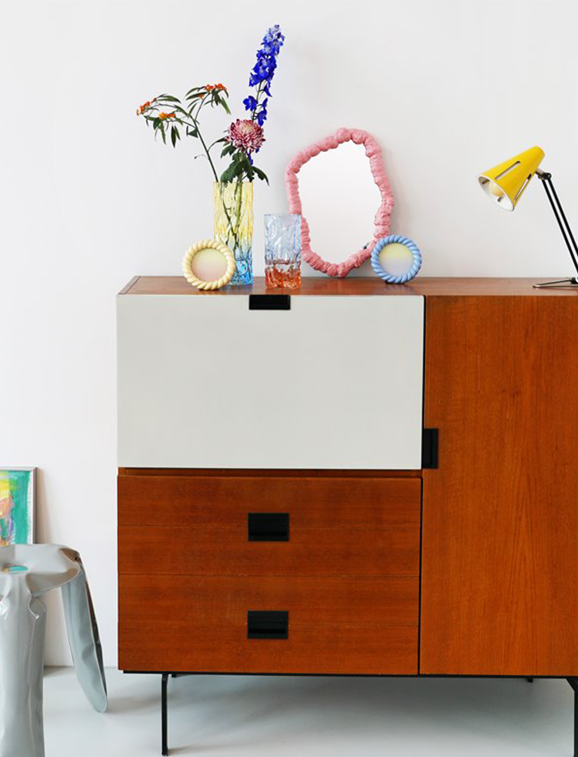 מסגרת לתמונה Braid Round Blue