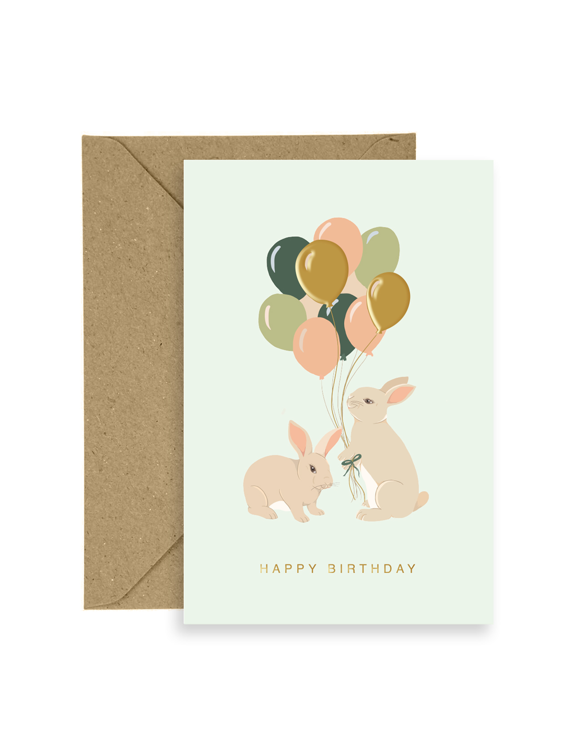 כרטיס ברכה Bunny Balloons