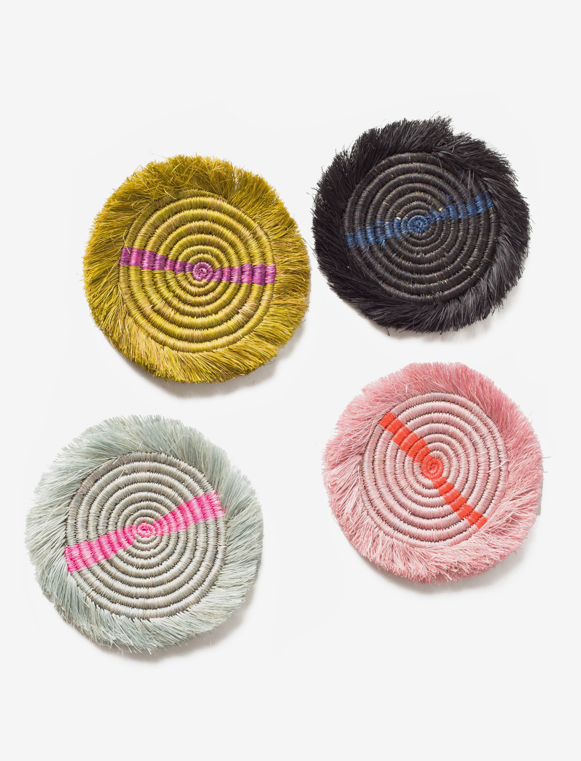 סט 4 תחתיות Fringed Neon