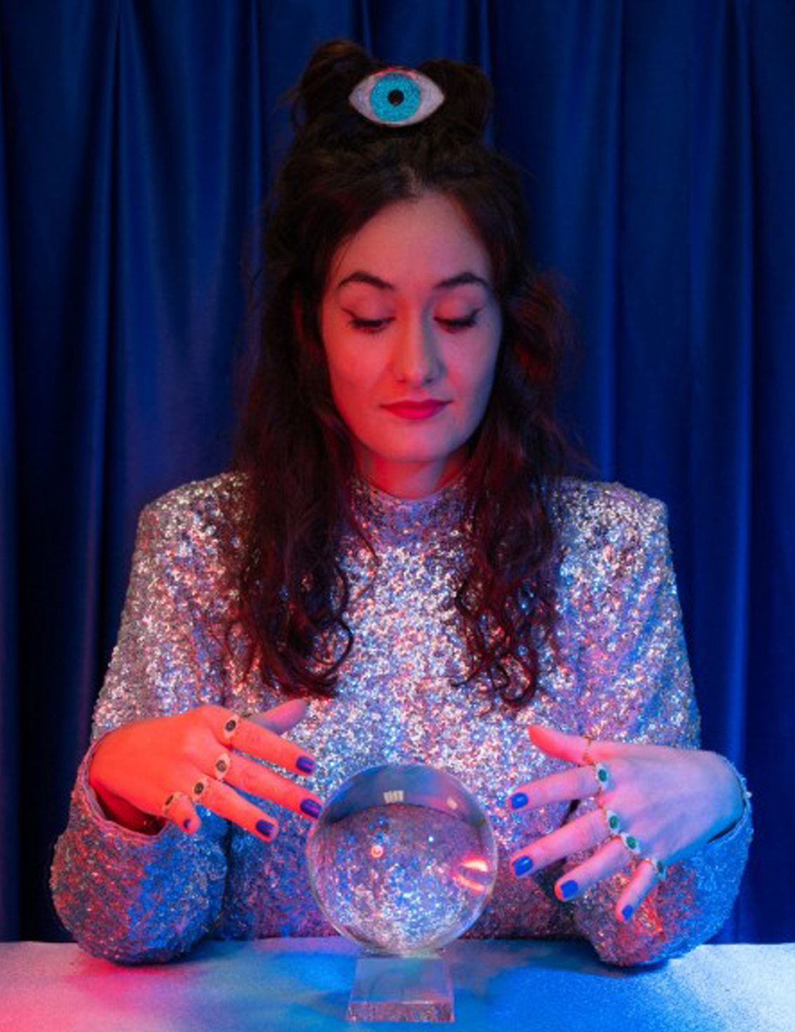 קליפס לשיער Glittery Blue Eye