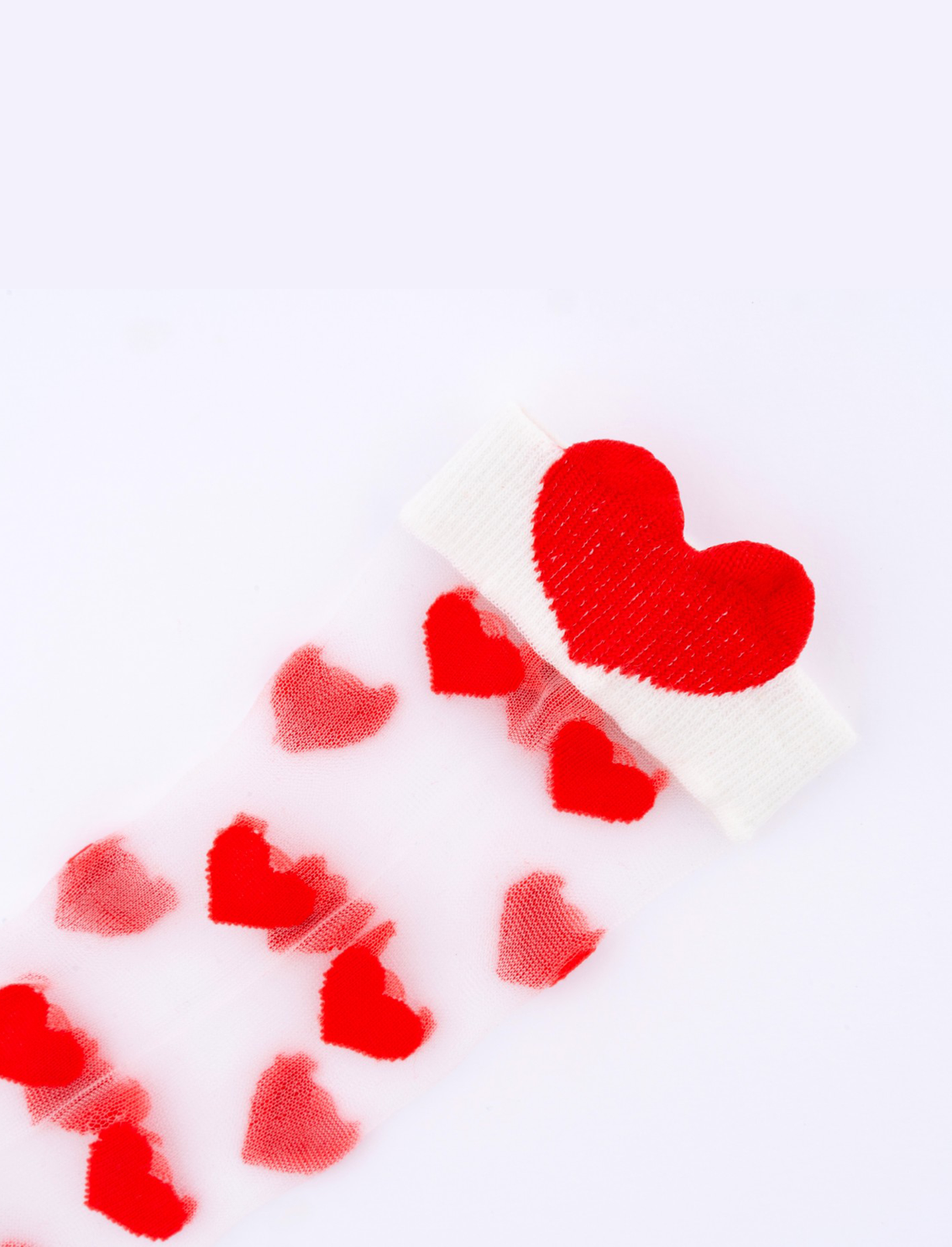 גרביים שקופות Red Hearts