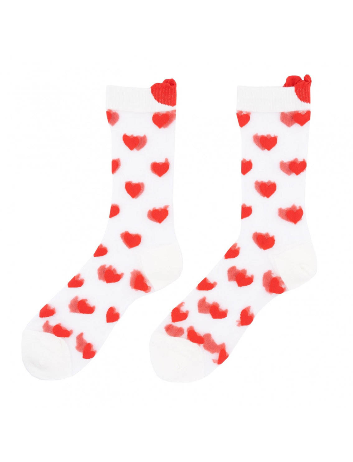 גרביים שקופות Red Hearts