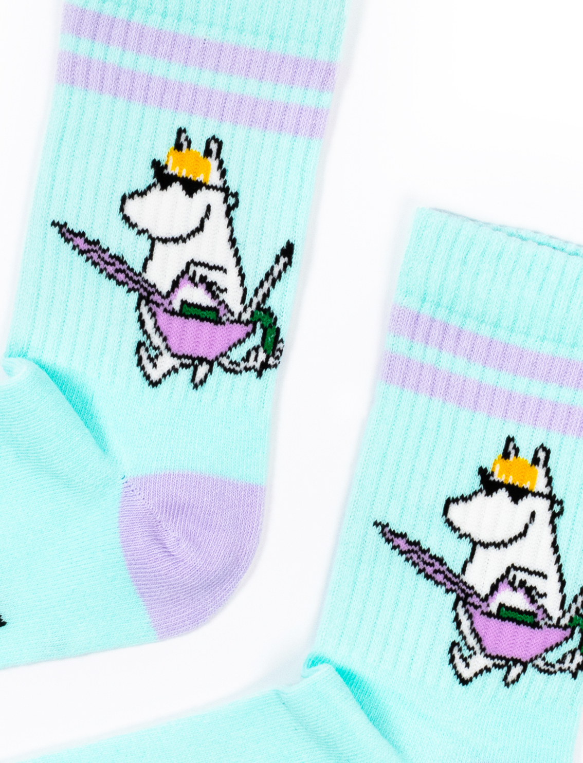 Moomin Woman Cotton Socks Turquoise Snork