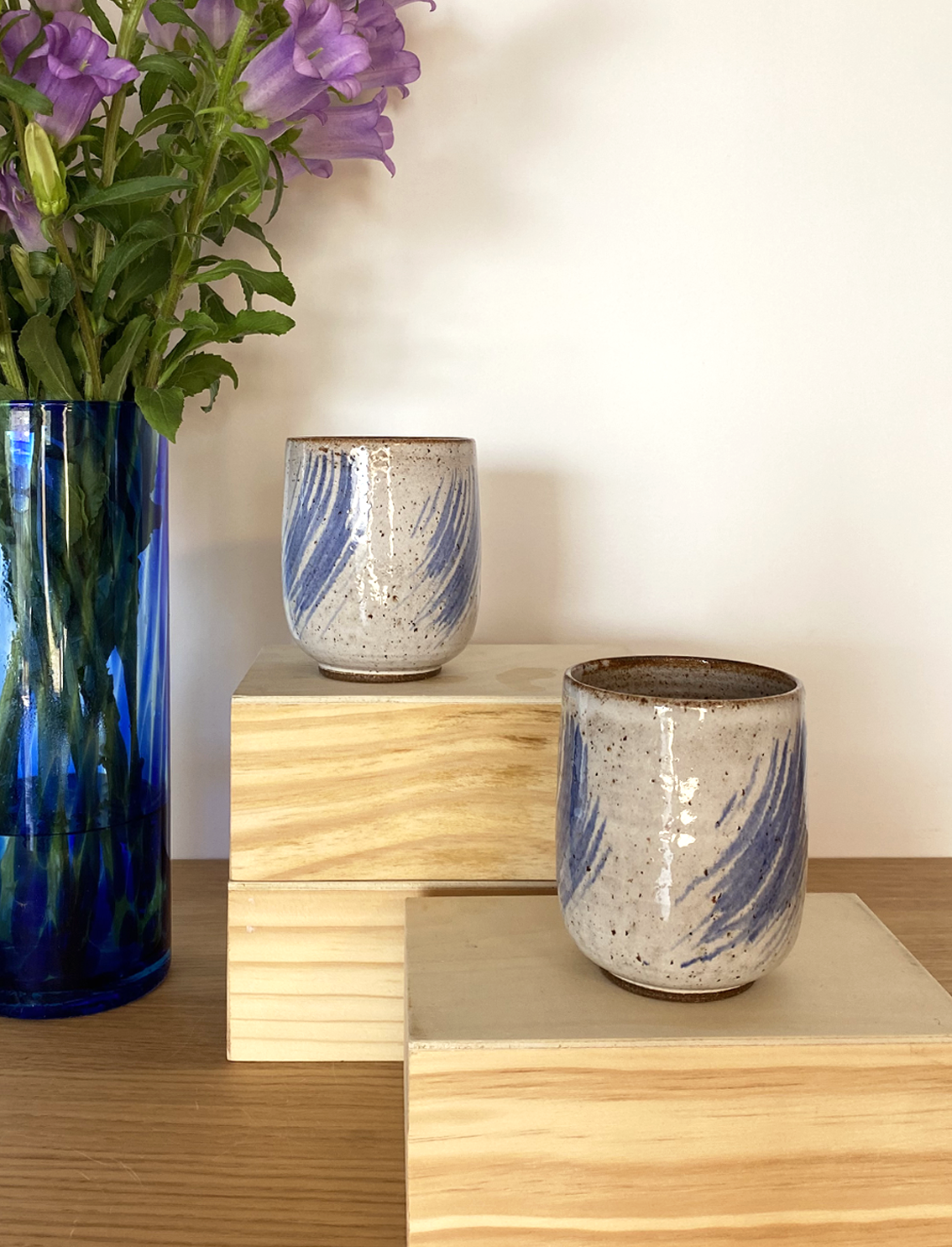 סט 2 כוסות גבוהות Shibori