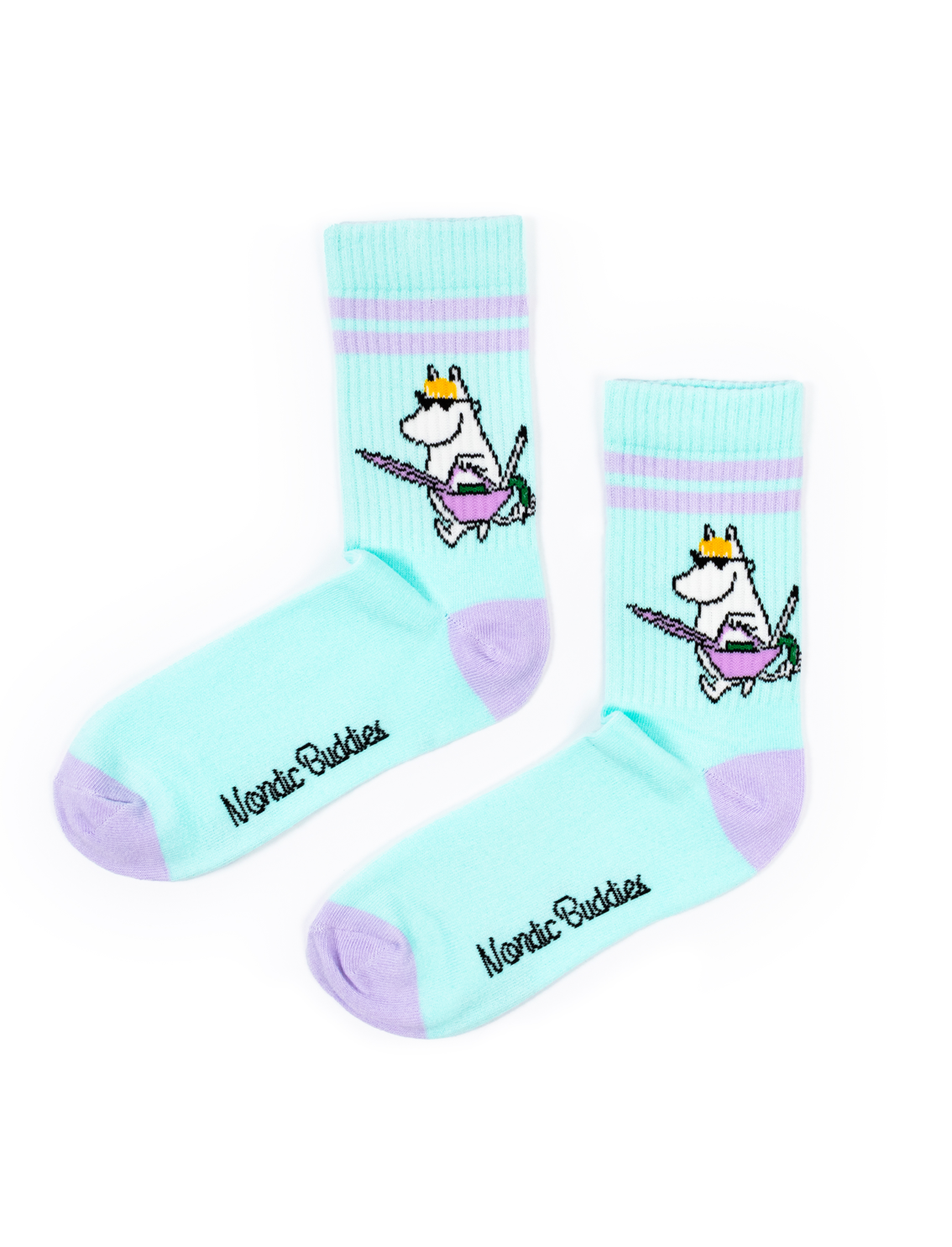 Moomin Woman Cotton Socks Turquoise Snork