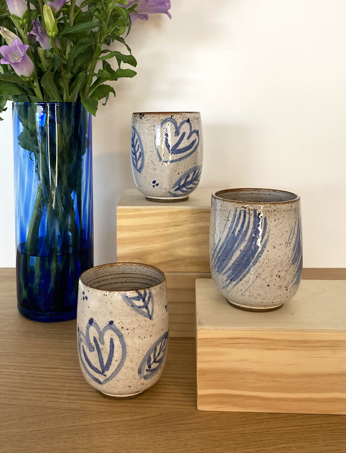 סט 2 כוסות גבוהות Shibori