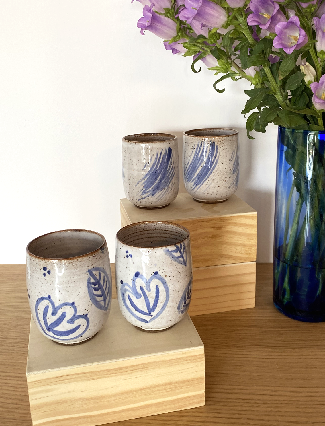 סט 2 כוסות גבוהות Shibori