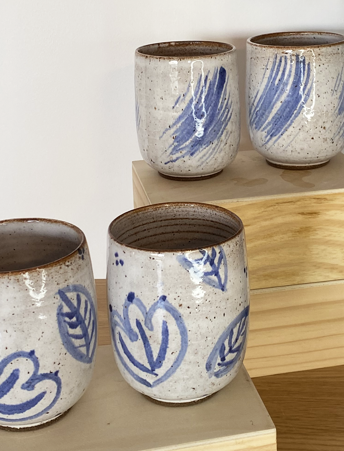 סט 2 כוסות גבוהות Shibori