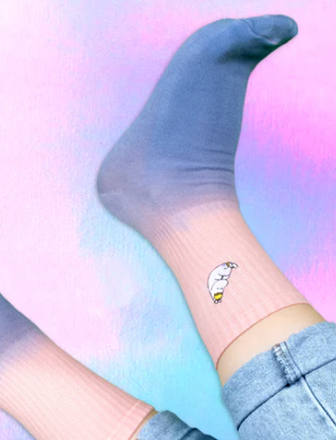 Moomin Woman Cotton Socks Tie Dye Snork