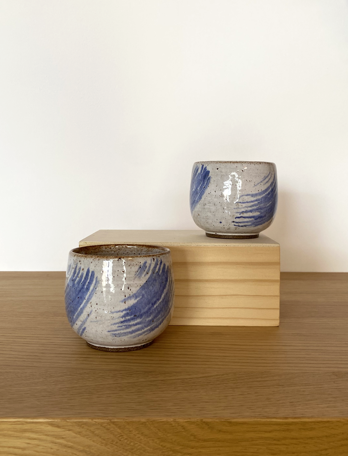 סט 2 כוסות תה Shibori