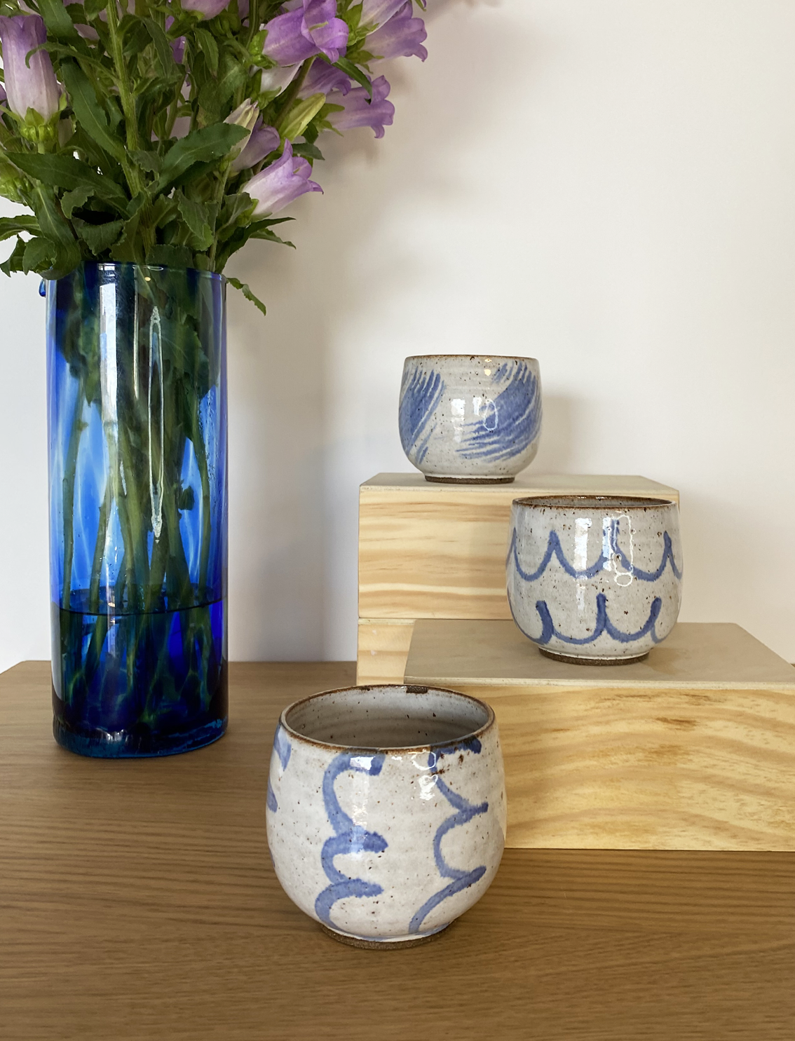 סט 2 כוסות תה Shibori