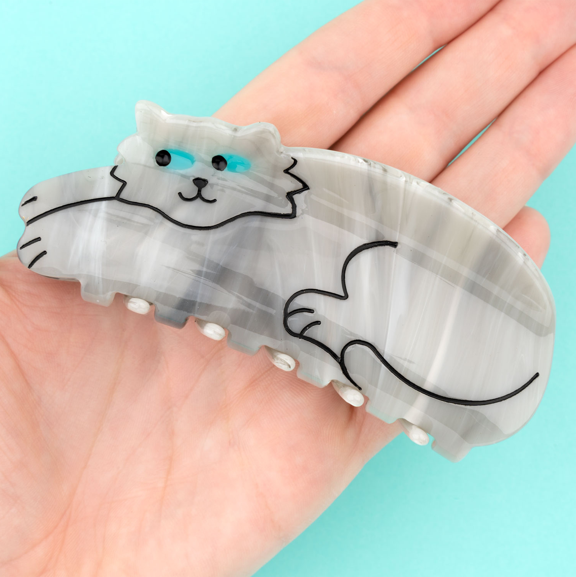 קליפס לשיער Grey Cat
