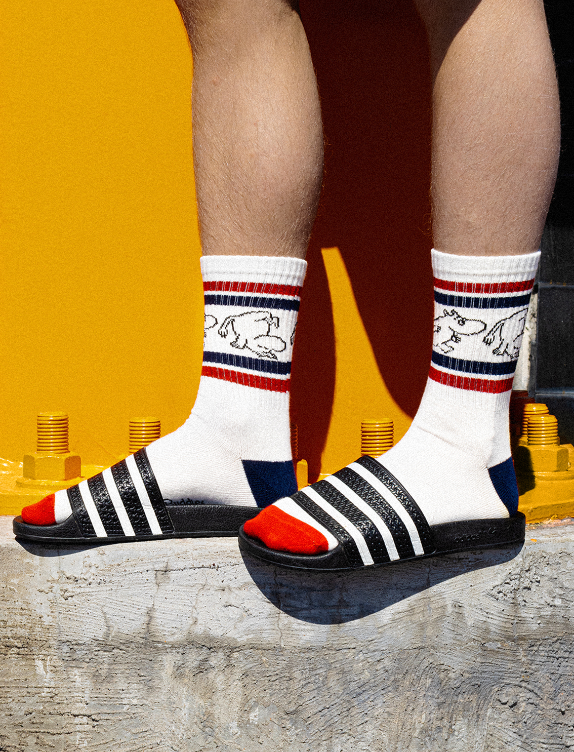 Moomin Man Cotton Socks Red&Blue