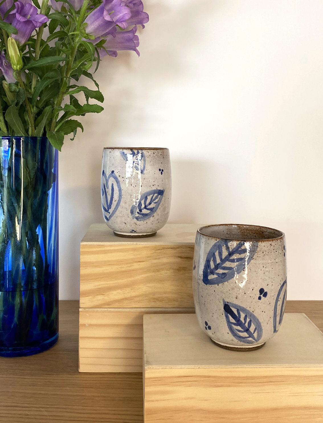 סט 2 כוסות גבוהות Shibori