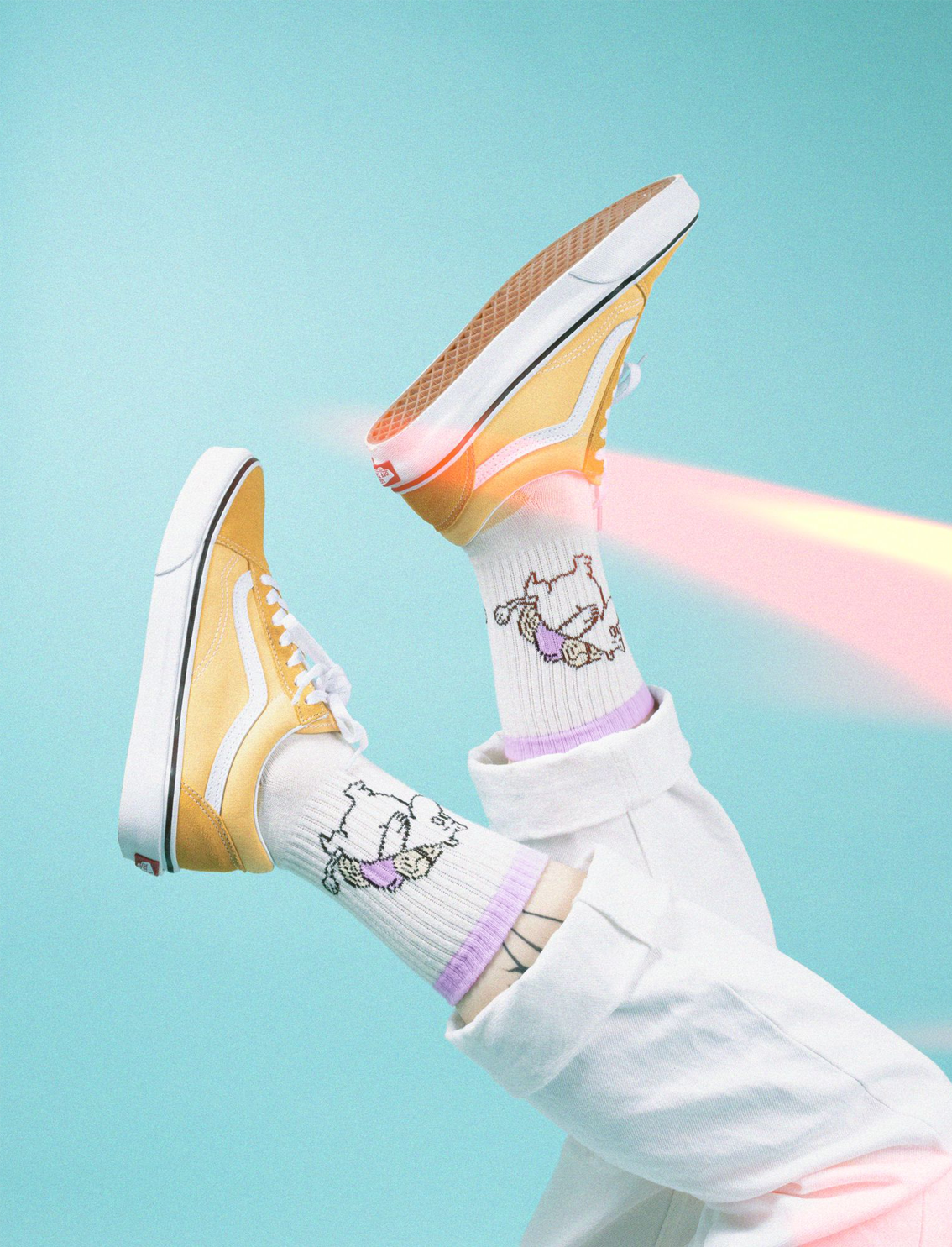 Moomin Woman Cotton Socks Retro Purple