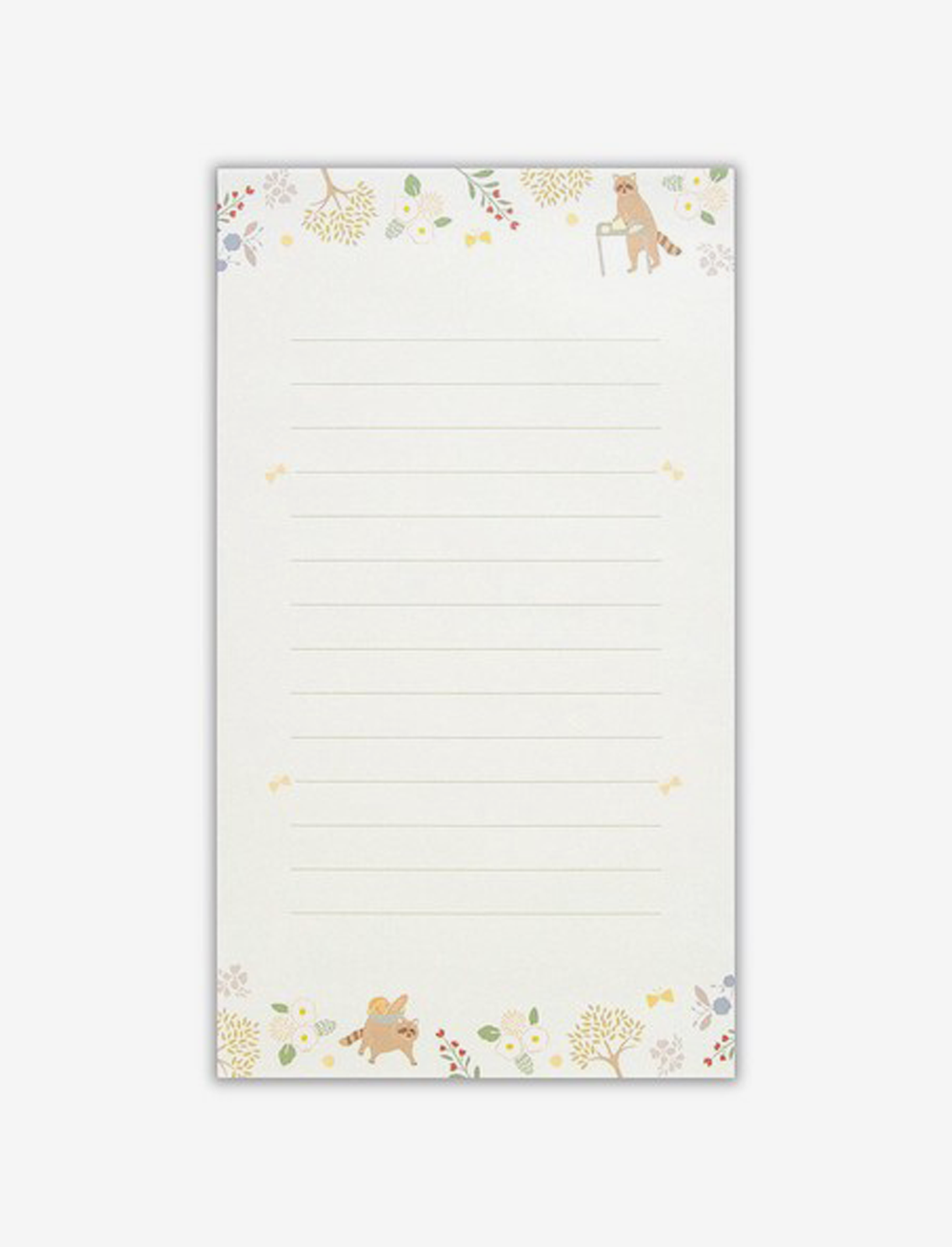 סט ניירות מכתבים Raccoon