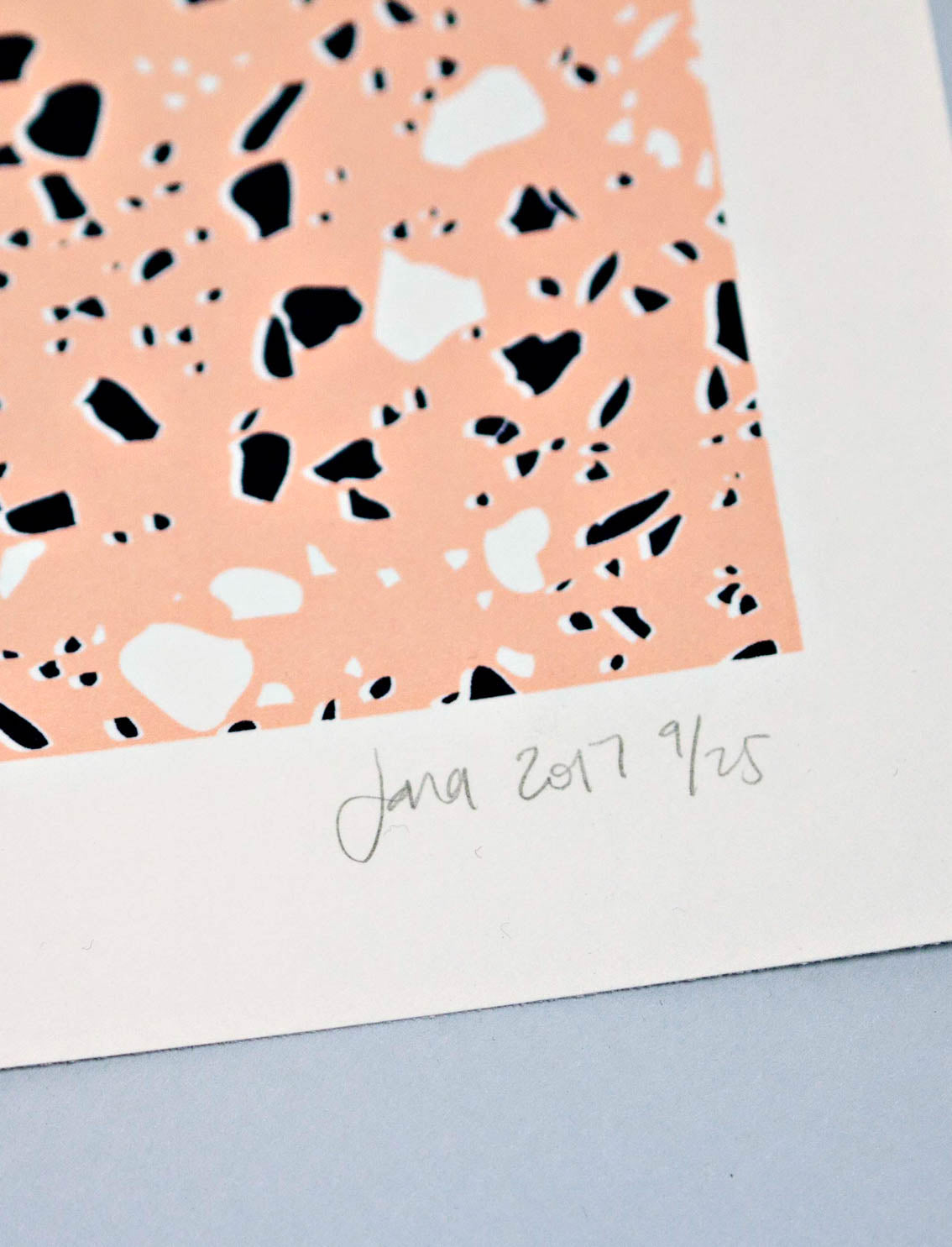 הדפס Peach Terrazzo A5