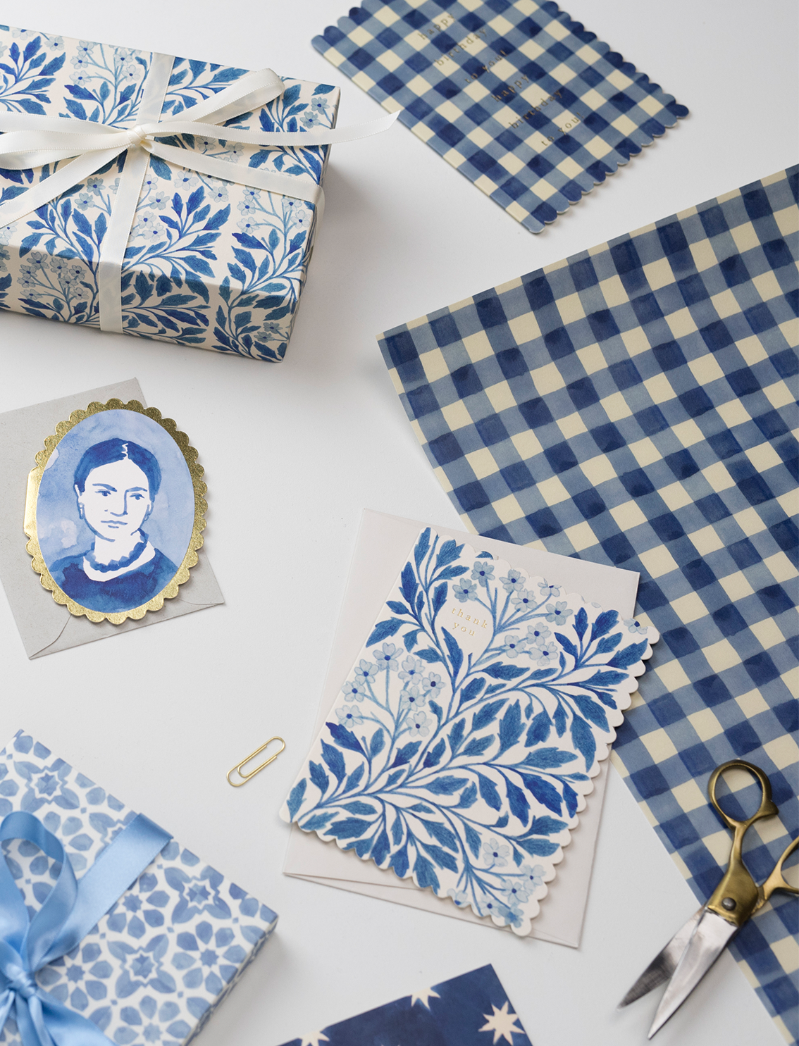 כרטיס ברכה Blue Flora Thank You