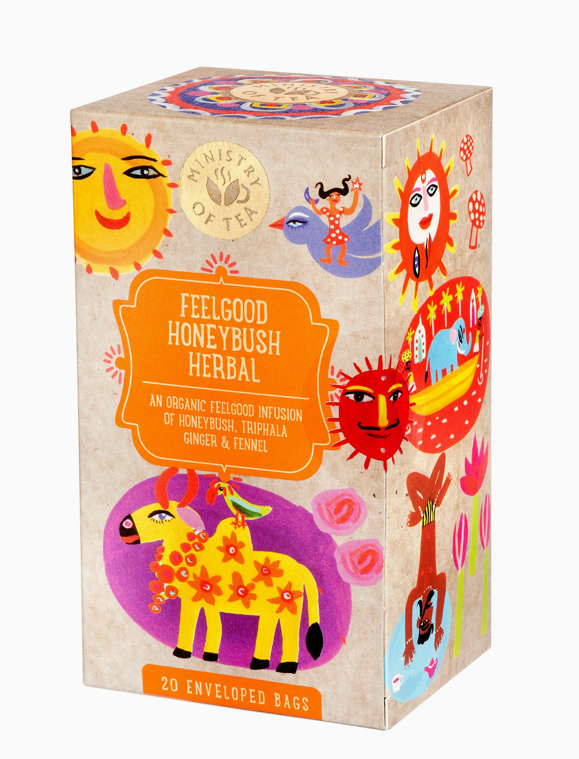 שקיות תה Organic Feelgood Honeybush Herbal