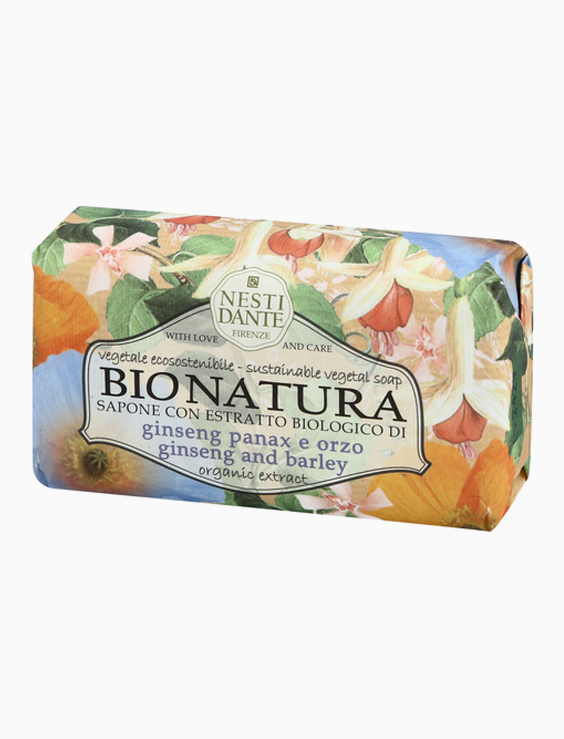 סבון אורגני Bionatura עם ג'ינסנג ושעורה