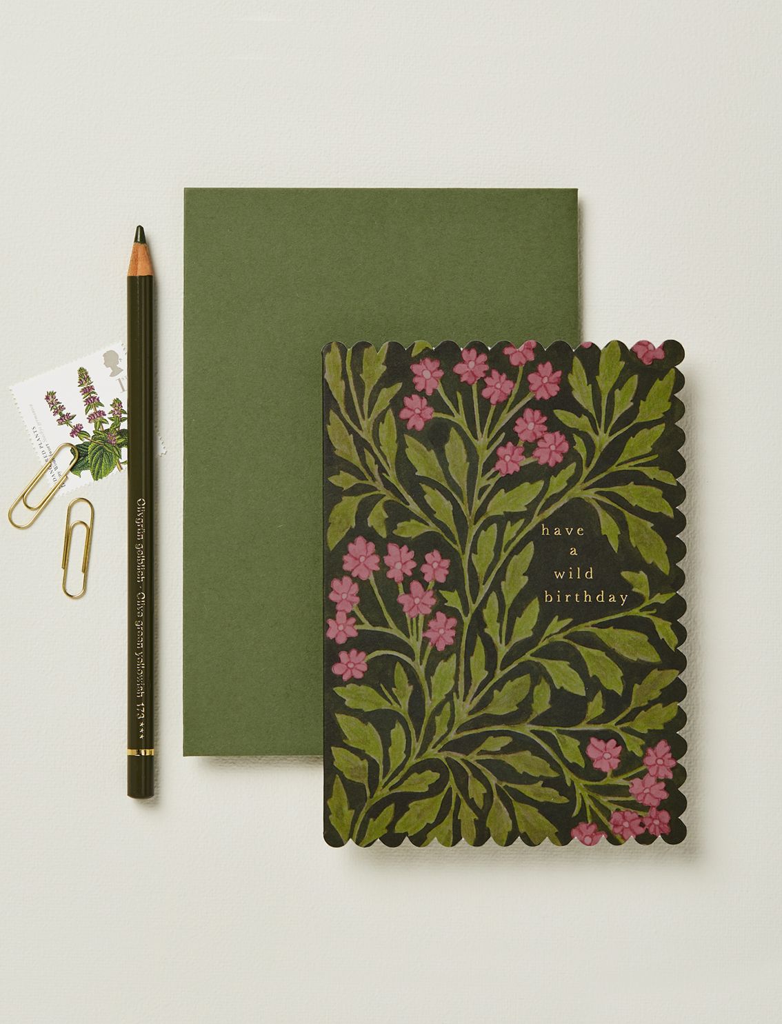 כרטיס ברכה Green Flora Wild Birthday