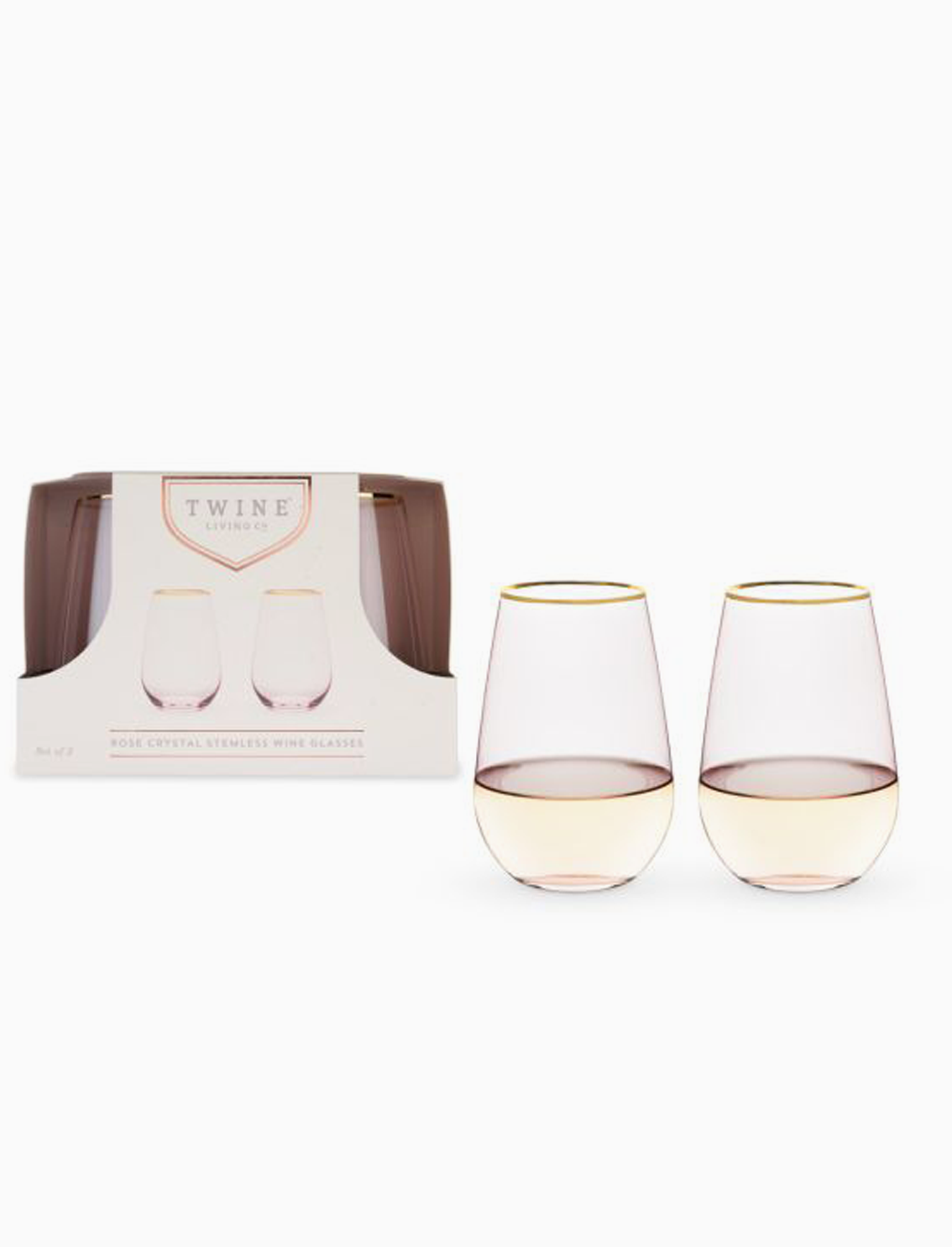 סט כוסות יין ללא רגל מקריסטל ROSE