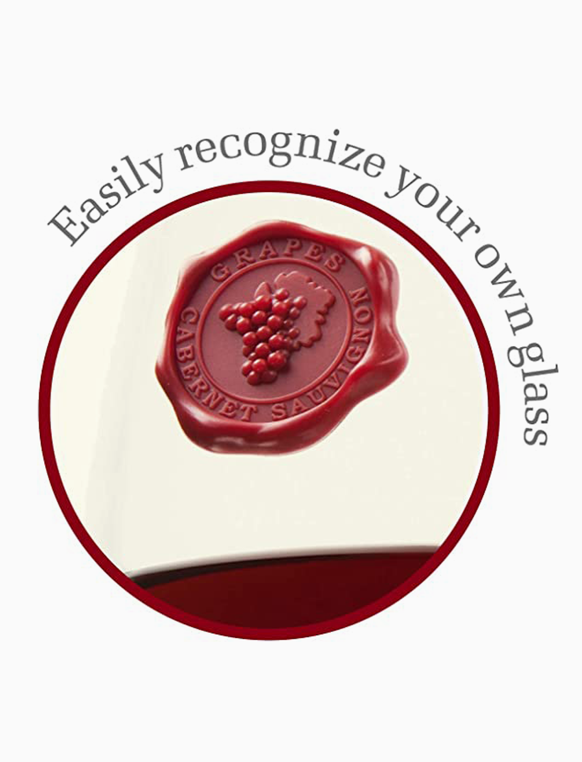 סט קמעות לכוס המשקה Classic Grape