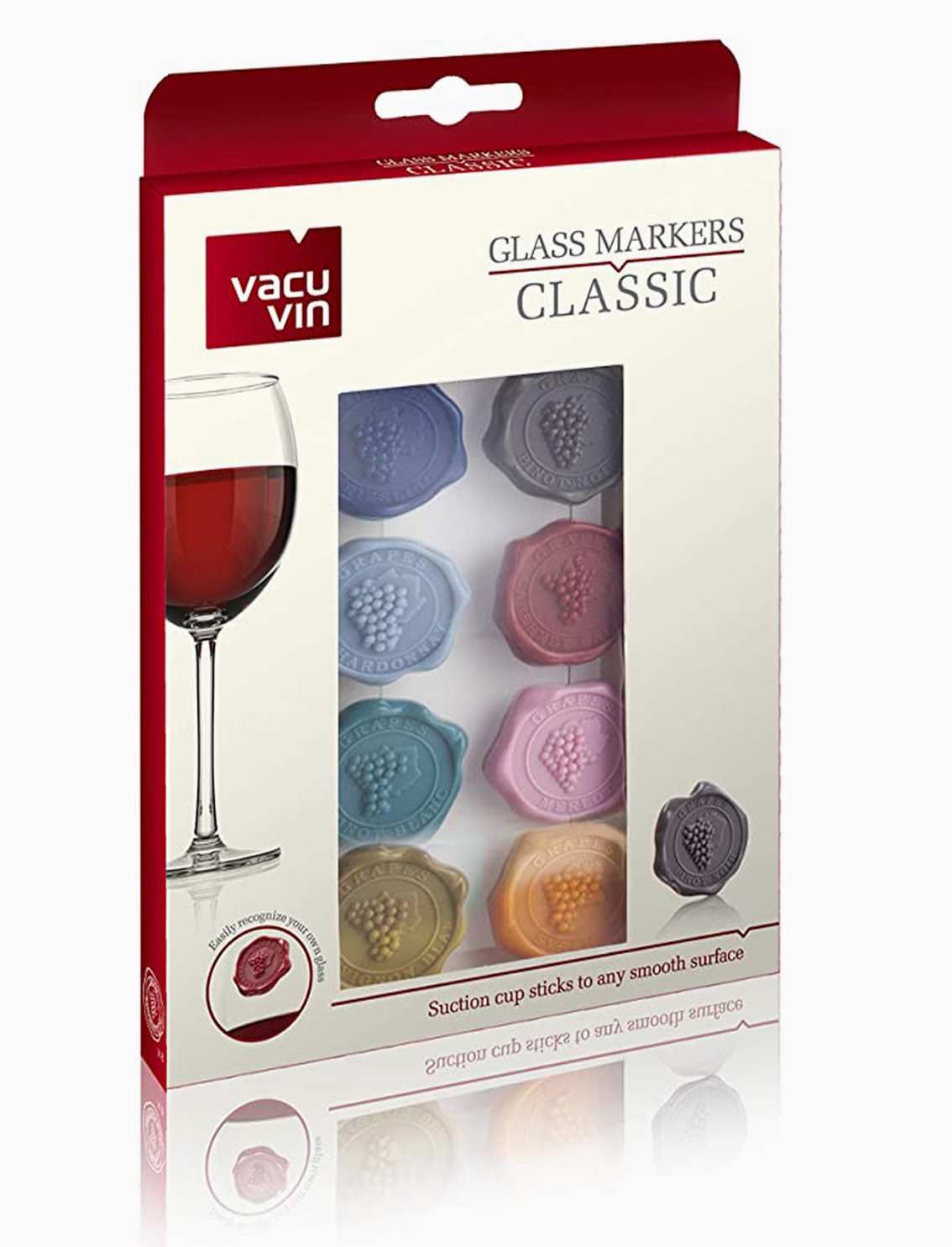 סט קמעות לכוס המשקה Classic Grape