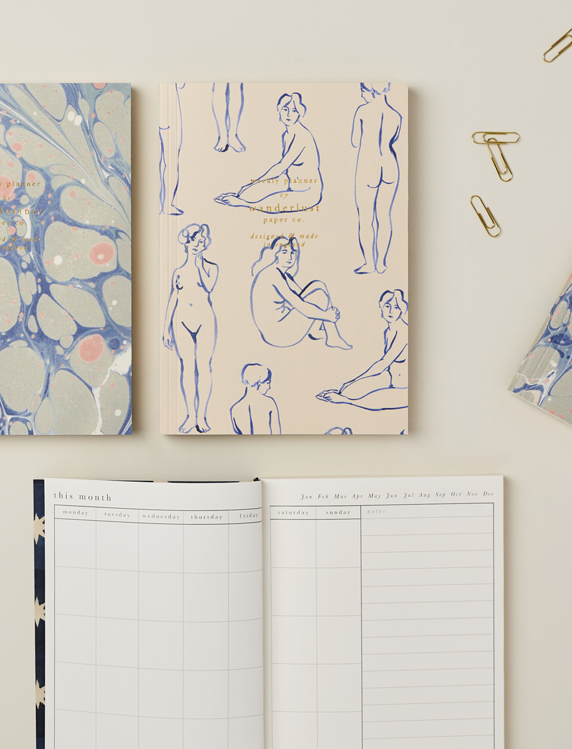 פלאנר שבועי Blue Nudes A5