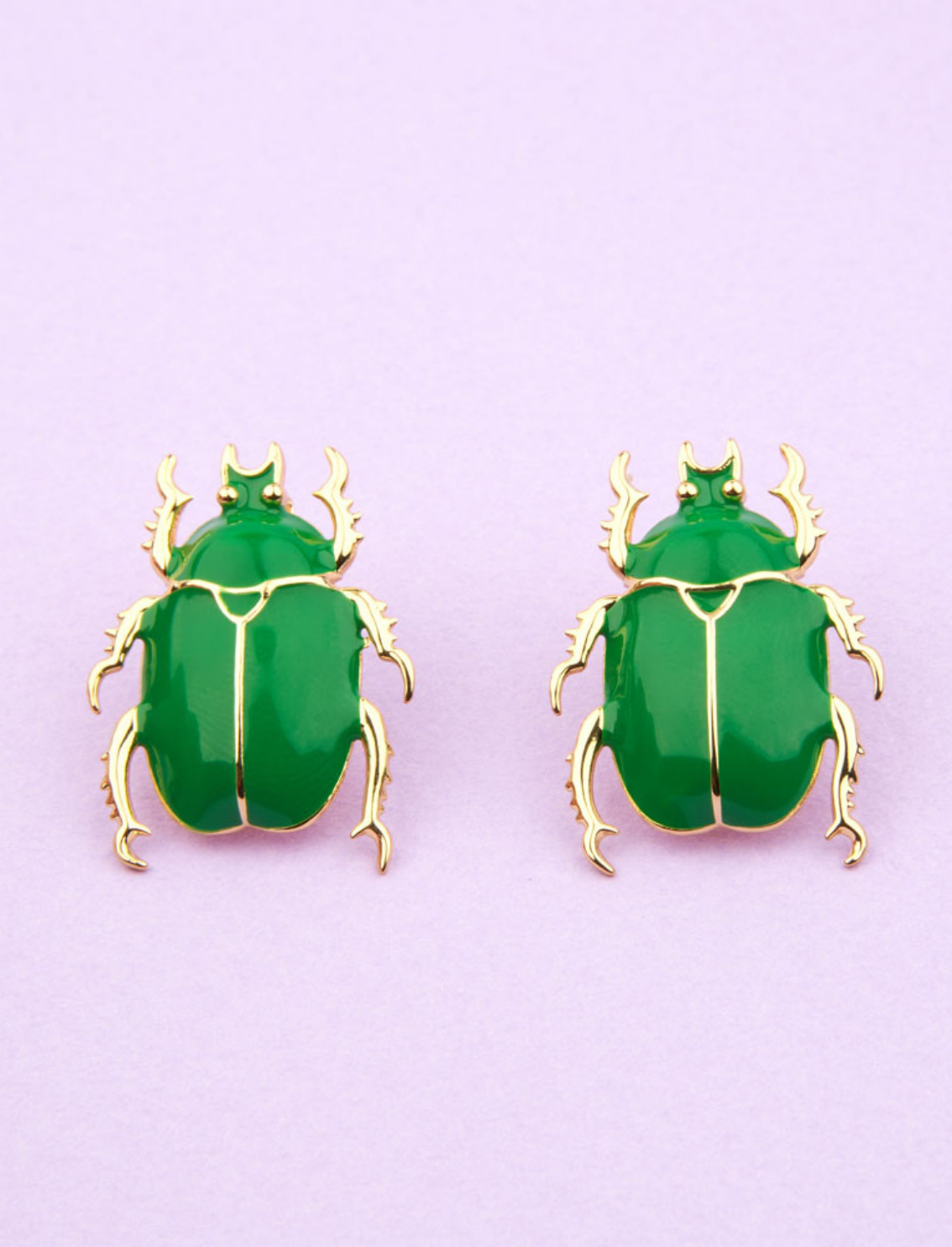 זוג עגילים צמודים Beetle