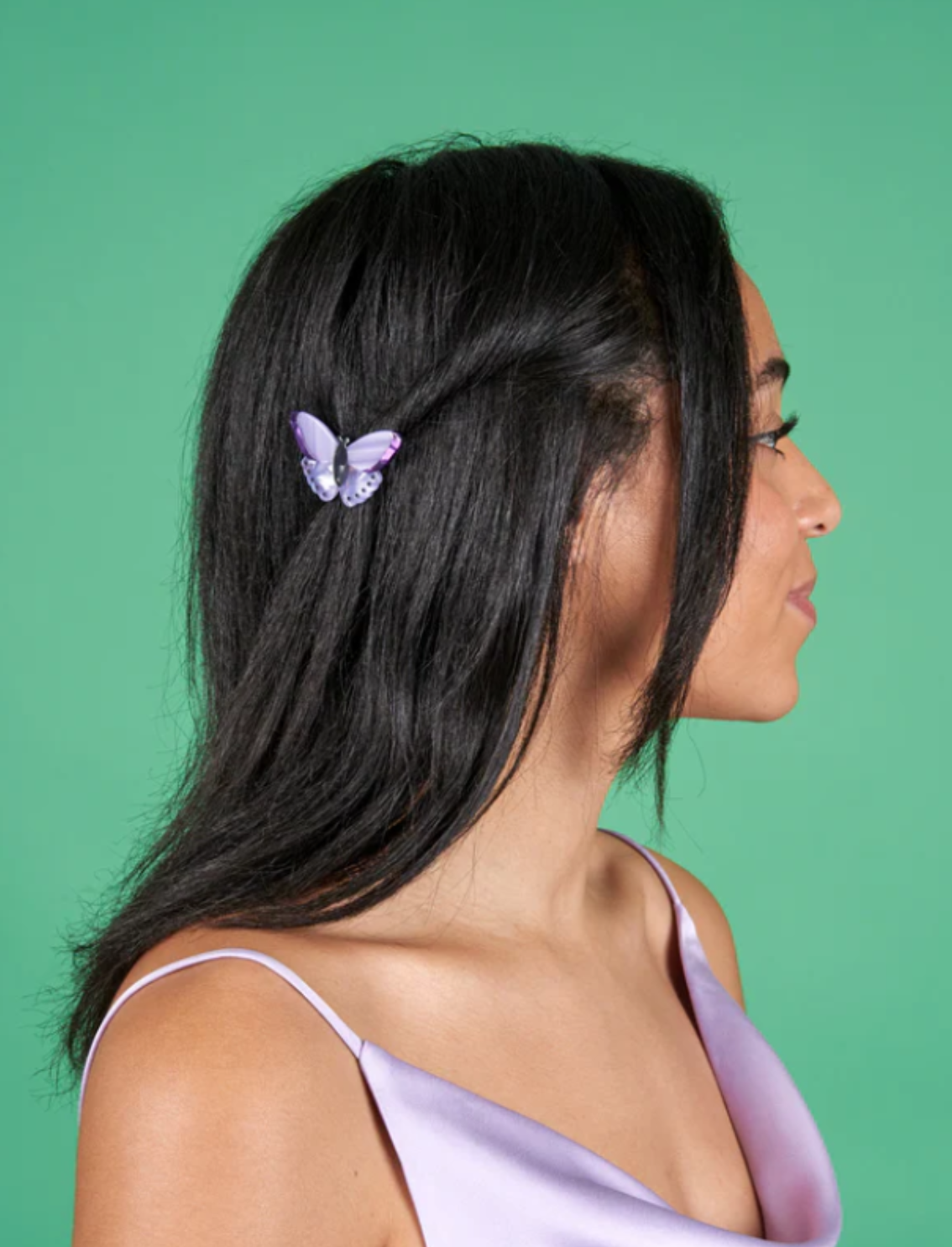 סיכה לשיער Purple Butterfly