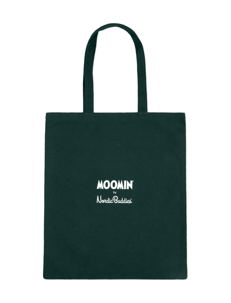 Moomin Green Cotton Tote Bag Snufkin Back