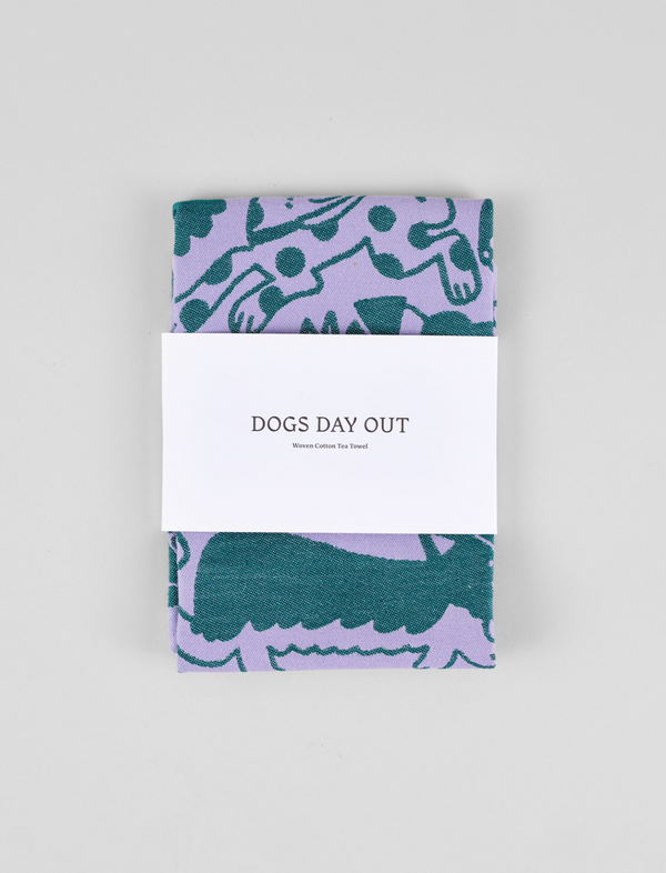 מגבת מטבח/פרינט לתליה Lilac Dogs Day Out