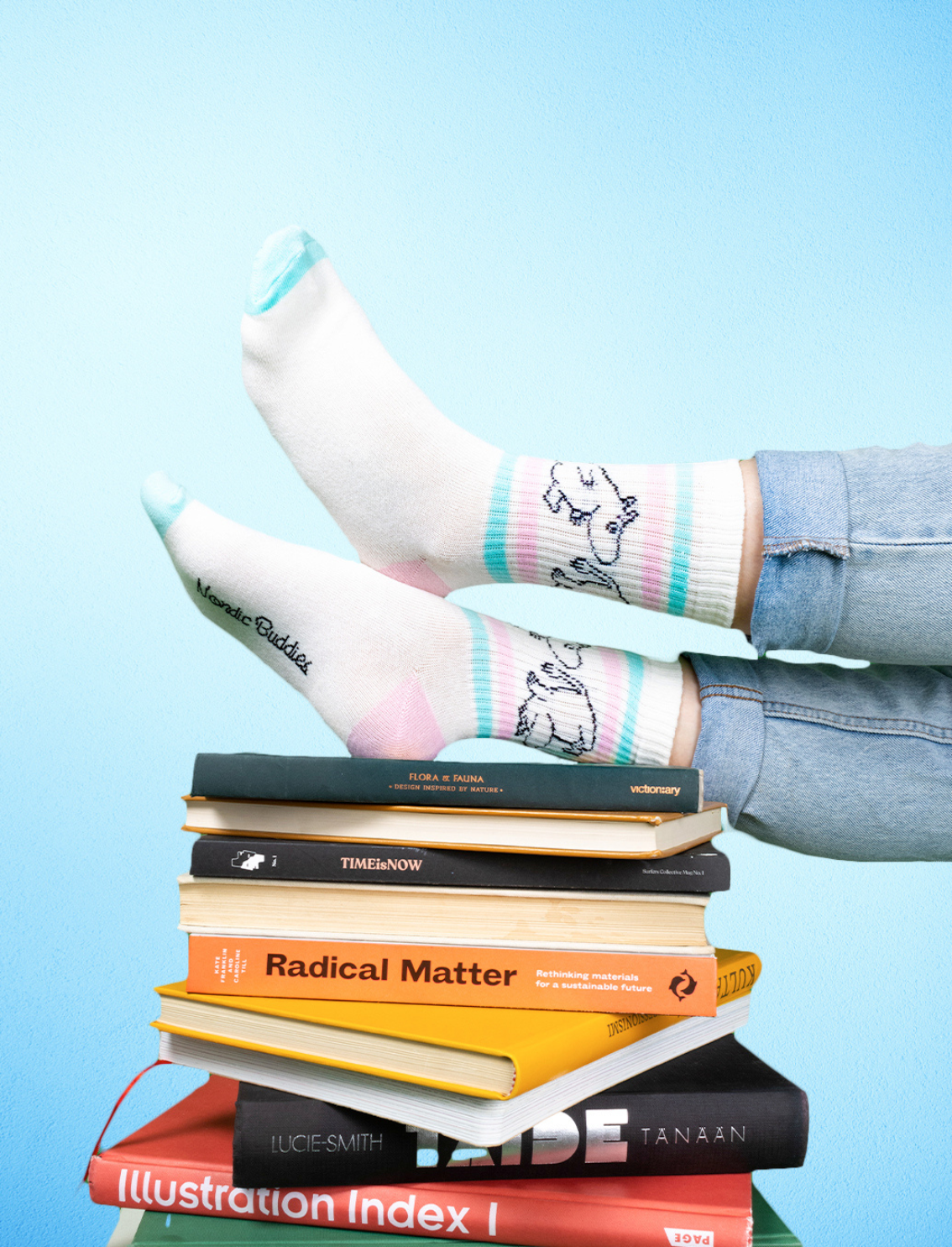 גרבי נשים רטרו Moomin Pink & LightBlue
