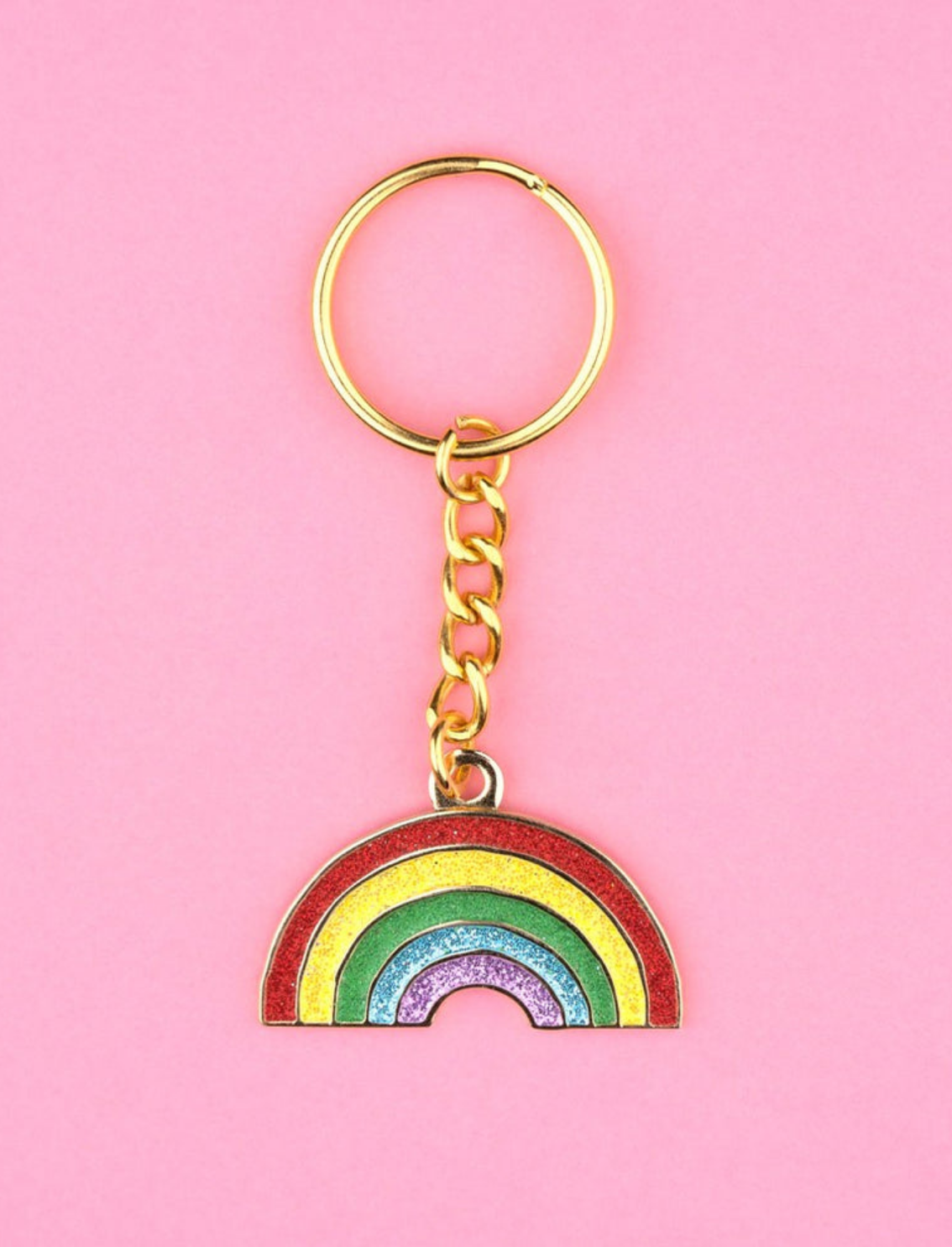 מחזיק מפתחות Glittery Rainbow