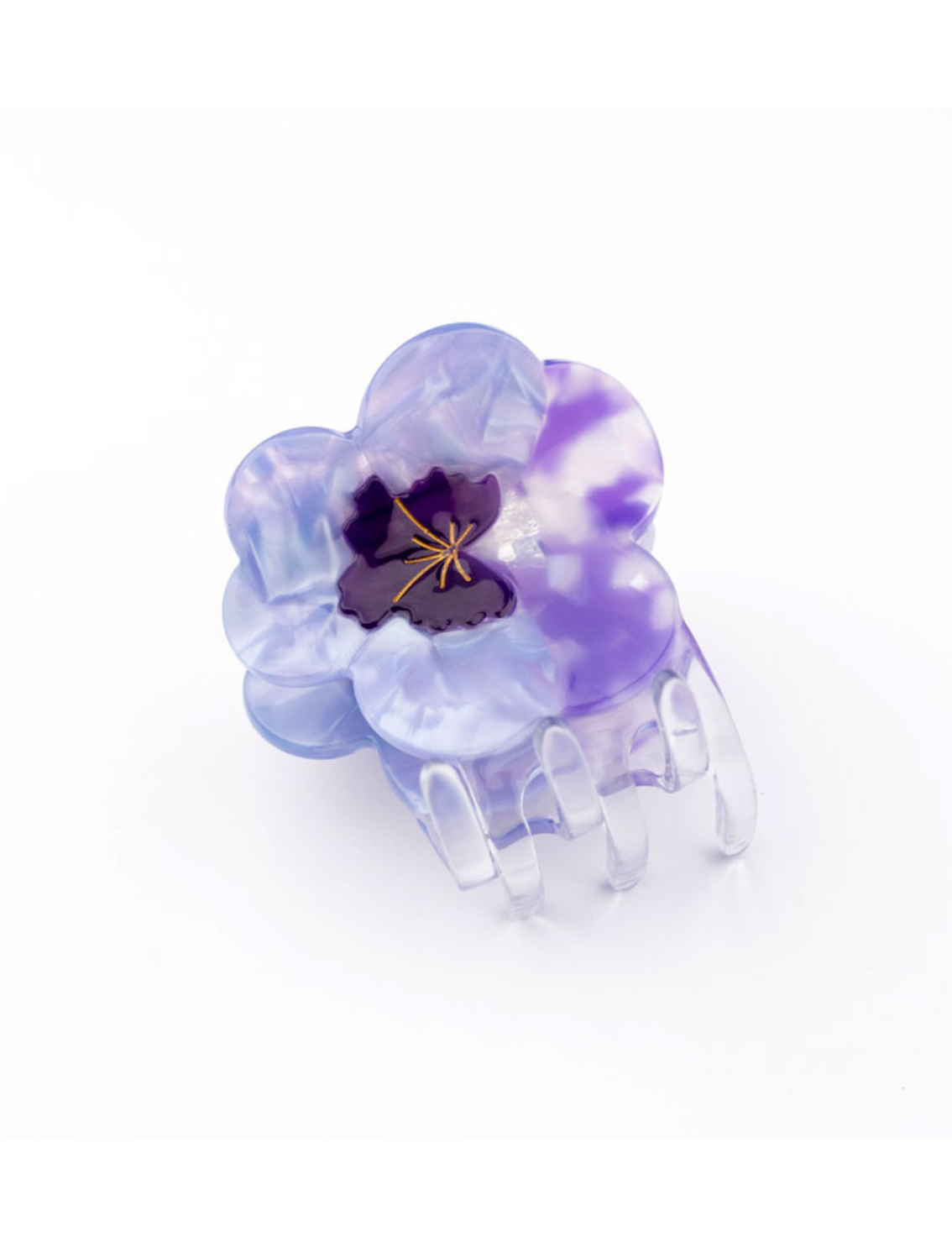 קליפס לשיער Purple Pansy