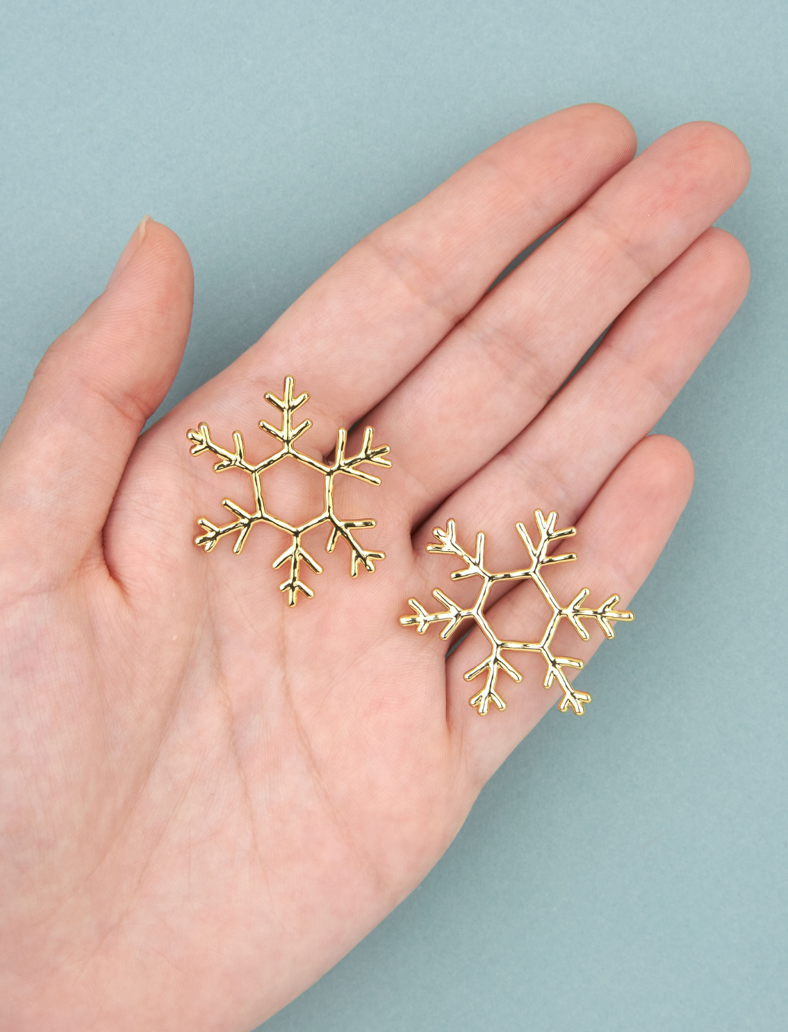 זוג עגילים צמודים Snow Flake