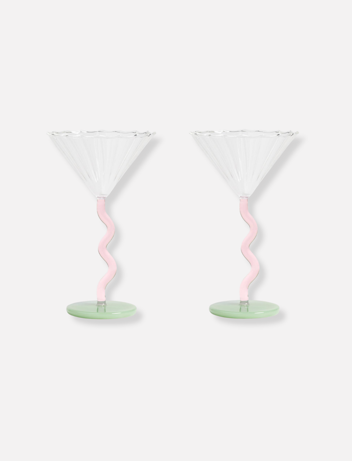סט 2 כוסות Coupe Curve Pink